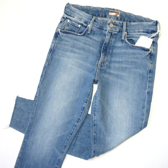 Mother The Looker Ankle Step Fray in Exposed Secret Sister Skinny Jeans 28 - Picture 2 of 11